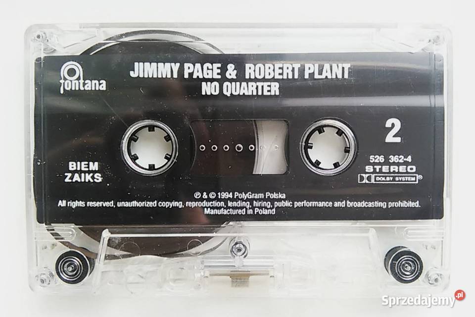 kaseta Jimmy Page Robert Plant No Quarter Olsztyn