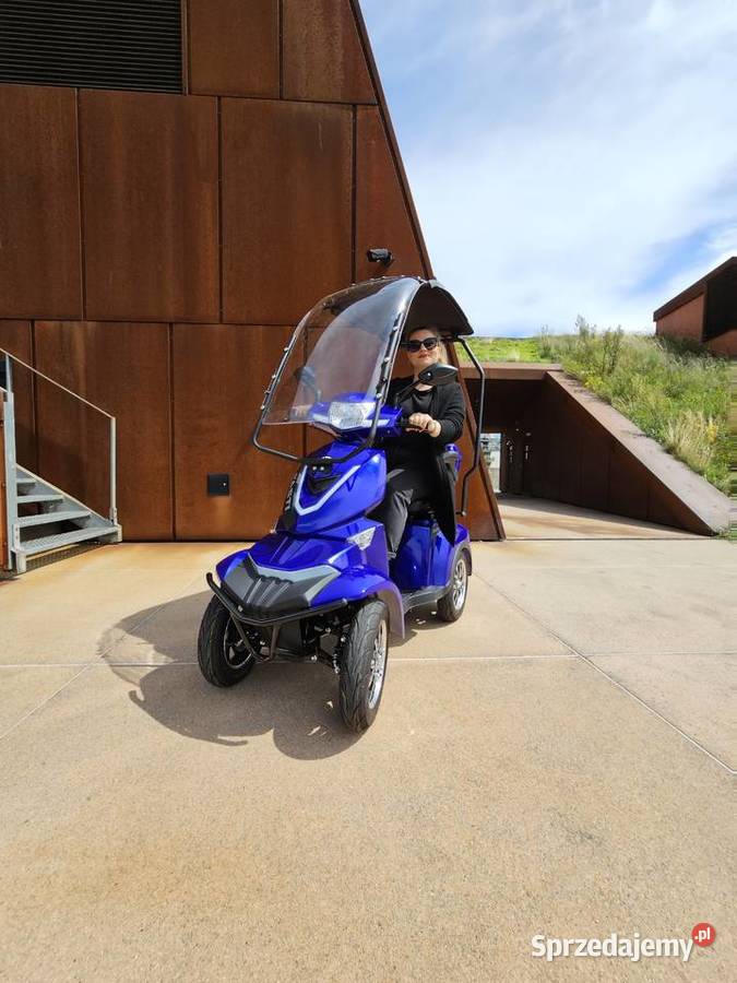 Elektryczny czterokołowy skuter Fasti 4 z dachem niebieski małopolskie Kraków