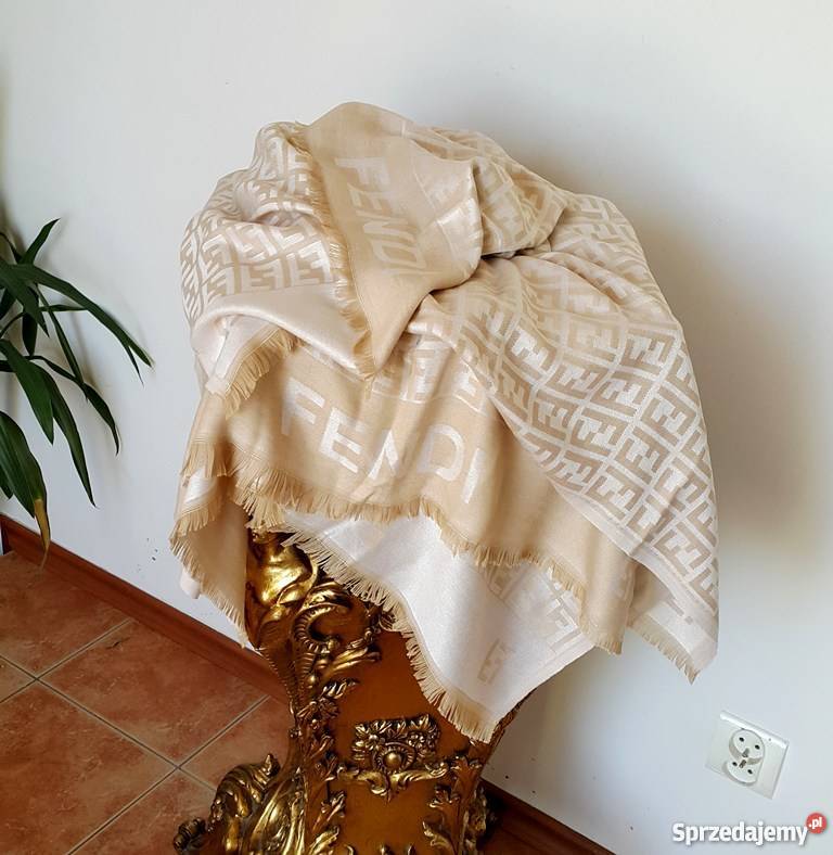 FENDI SZAL DUŻA CHUSTA FF FENDI CHUSTA MONOGRAM Moda i Styl Bydgoszcz