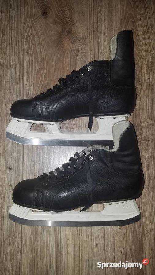 Łyżwy hokejowe skórzane 4142 275 czarne stan Białystok