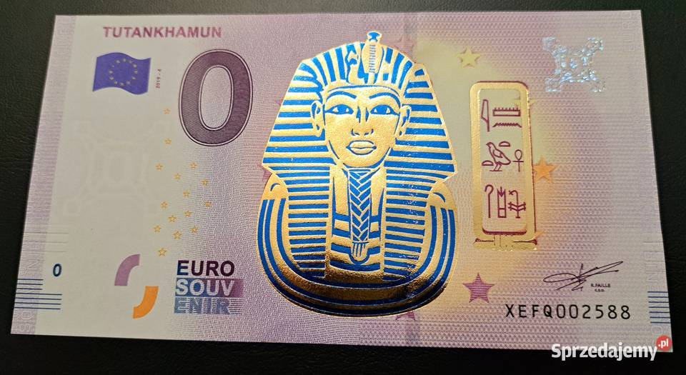 0 EURO TUTANKHAMUN wersja GOLD Eurosouvenir
