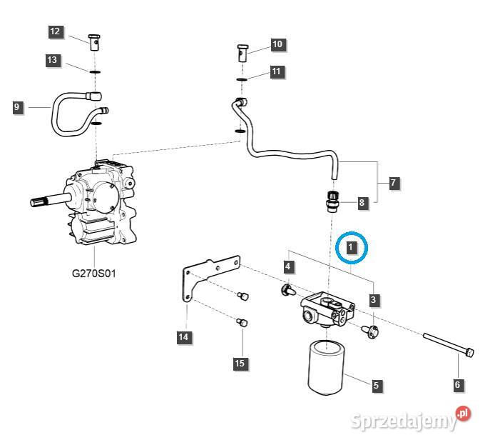 Podstawa filtra oleju hydraulicznego G640 LS Tajęcina sprzedam