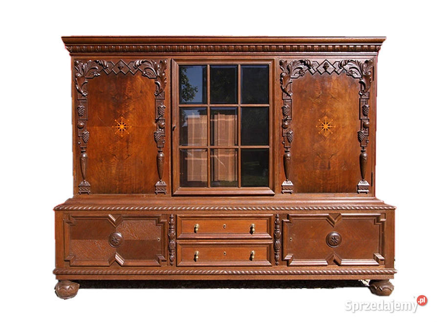 Wspaniała antyczna biblioteka gabinetowa z 1925 Meble dolnośląskie Wrocław sprzedam