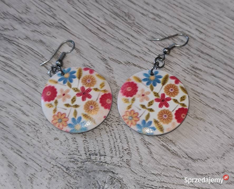 Kolczyki damskie kwiatki łódzkie Łódź