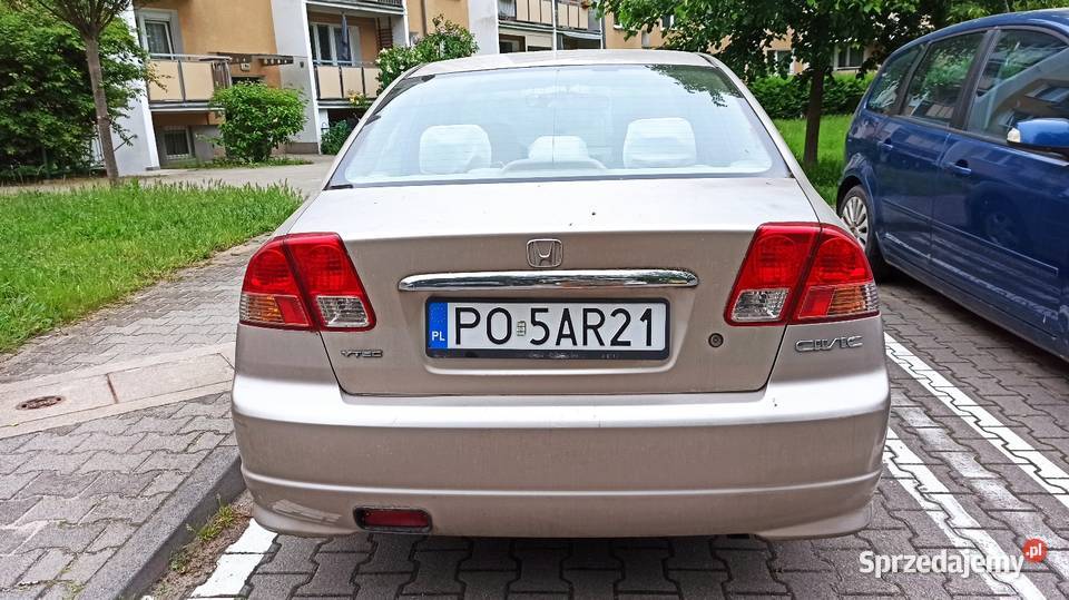 Honda Civic VII 16 VTEC Sedan Lift 110 2004r ABS Civic Poznań