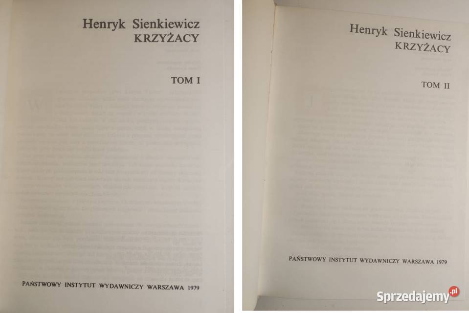 Krzyżacy Henryk Sienkiewicz 1 2 TOM