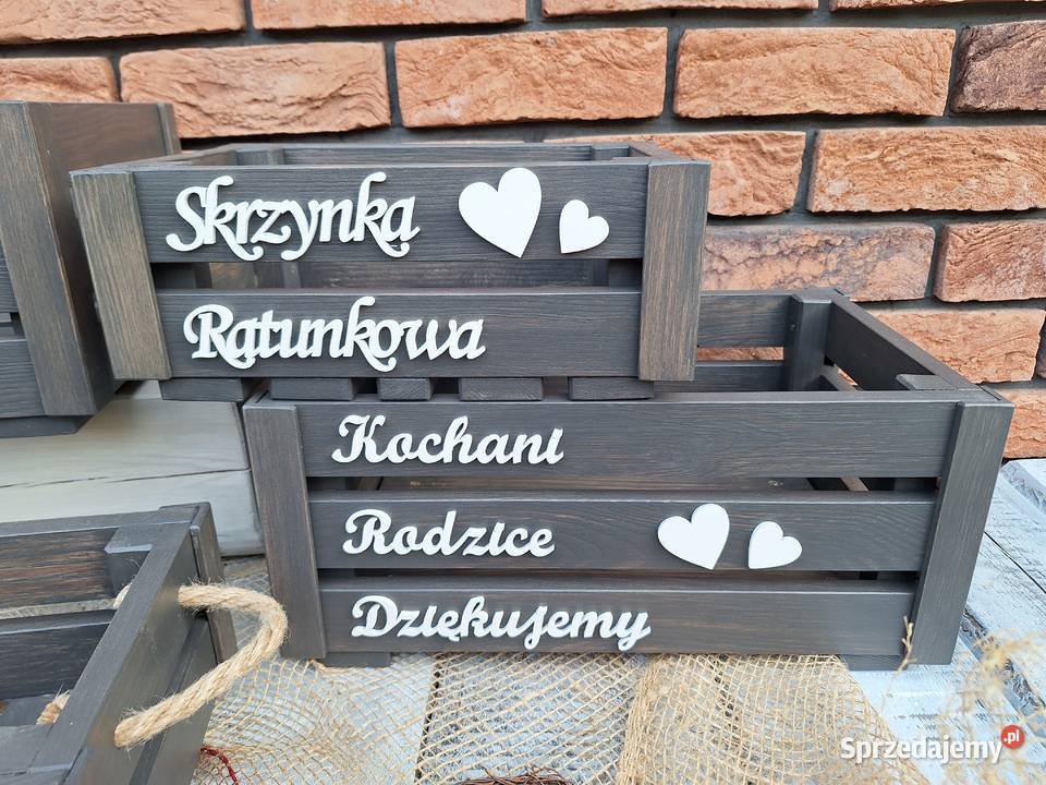 Skrzynka drewniana kosz na podziękowanie Poznań