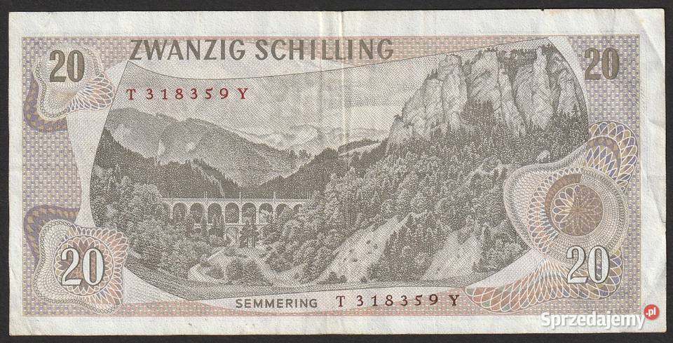 AUSTRIA 20 SCHILLING 1967 CARL RITTER T Łódź