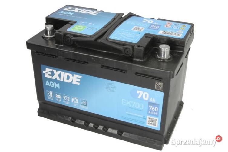 Akumulator EXIDE AGM STARTSTOP 70Ah 760ADARMOWY