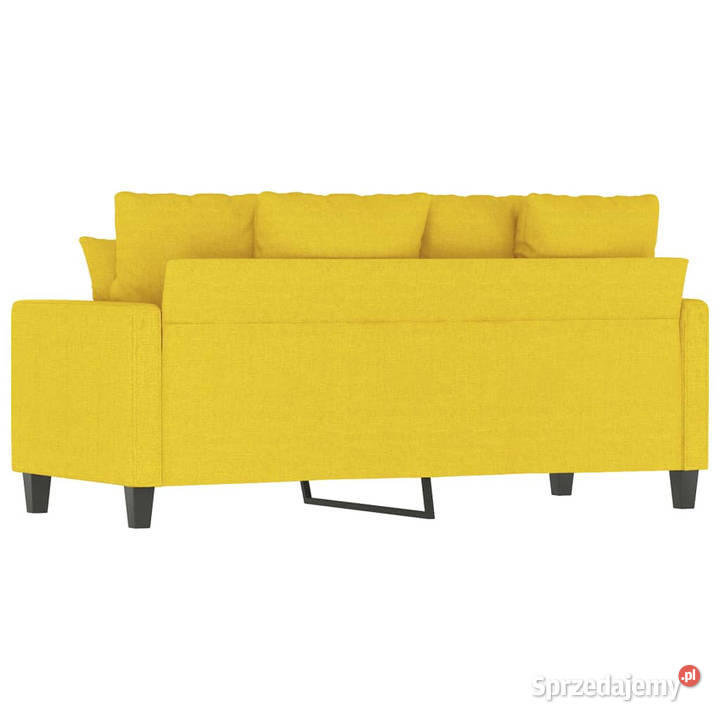 Sofa 2osobowa jasnożółta 140 tapicerowana