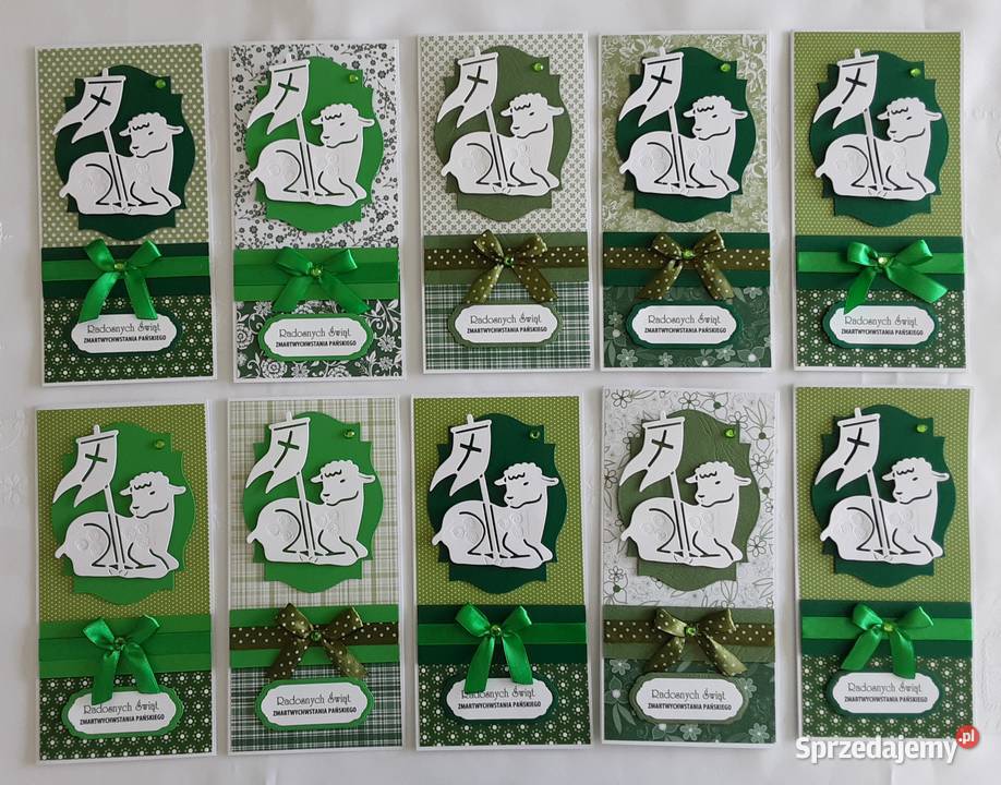 Wielkanoc Kartki ręcznie robione RELIGIJNE DL Pozostałe sprzedam