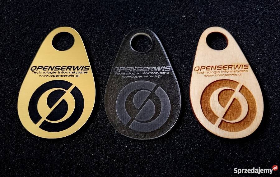 Brelok sklejka z logo zabezpieczony olejem