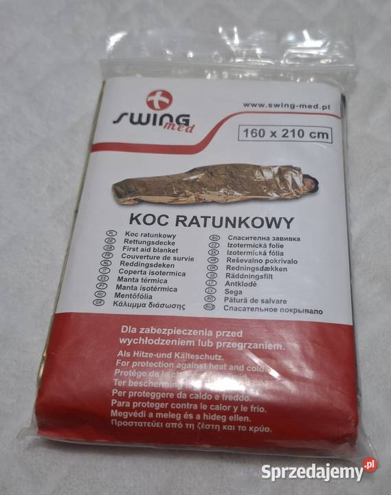 Koc ratunkowy folia życia 160x210 srebrnyzłoty Czeladź sprzedam