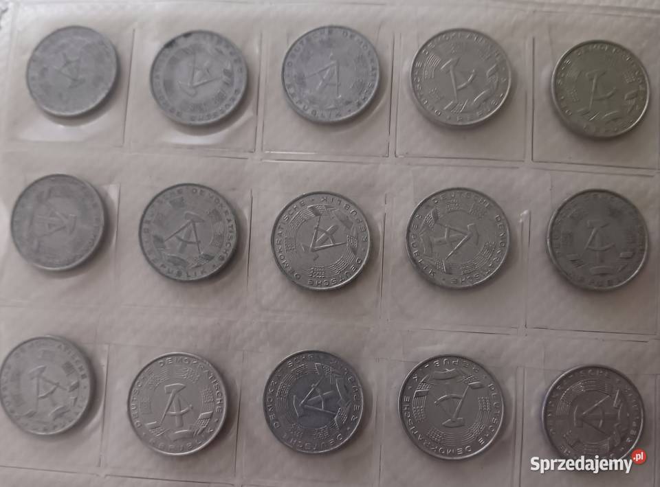 10 Fenigów NRD różne roczniki Konin