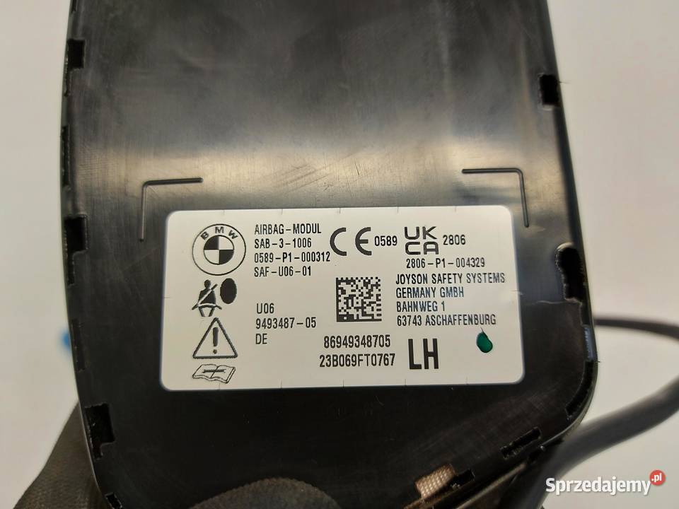 BMW iX1 X1 U11 Poduszka powietrzna Airbag fotela osobowe