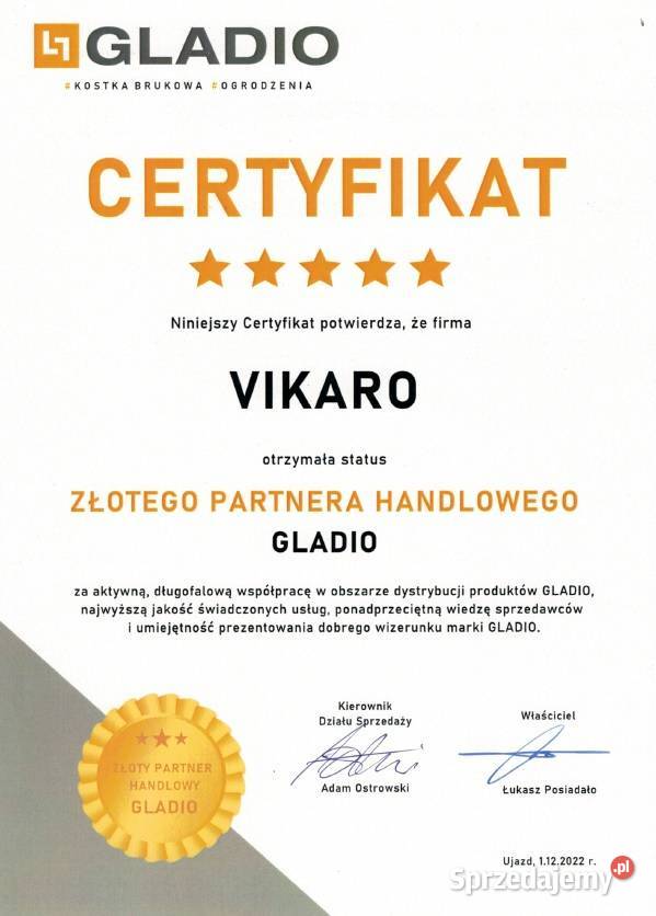 Kostka brukowa GLADIO Kambel Akropol Sparta Bełchatów sprzedam