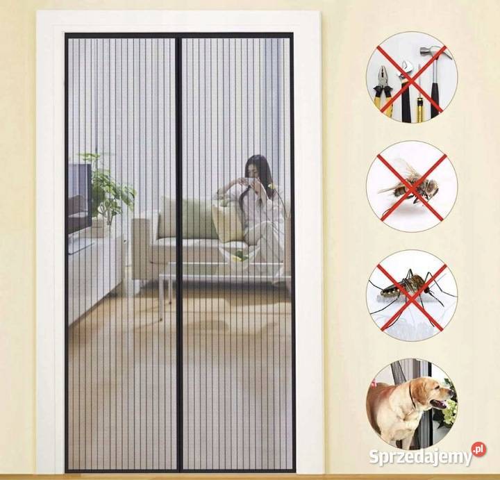 Moskitiera na drzwi balkonowe 90x220 małopolskie Jadowniki