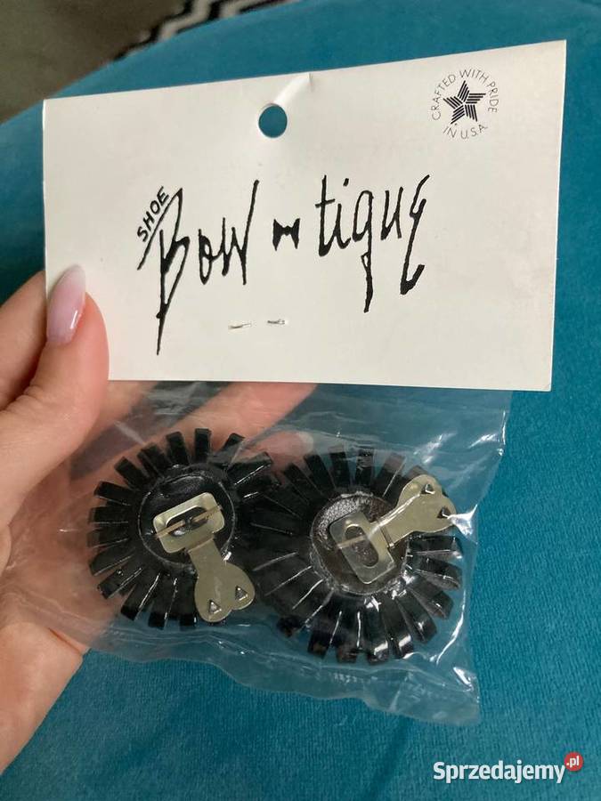 Nowe czarne klipsy do butów kwiaty 3D Shoe Bow Dla kobiet Nisko