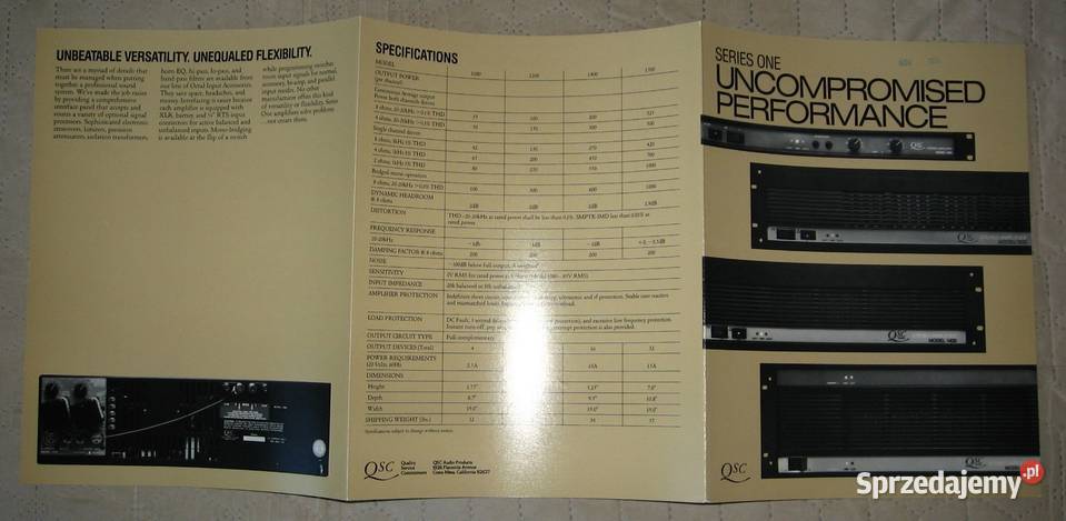 QSC Audio brochures leaflets lot broszury Kępice