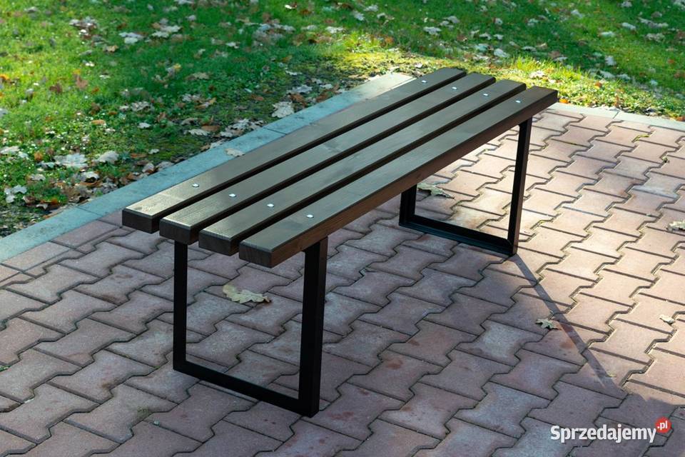 Ławka ogrodowa bez oparcia stalowa miejska sprzedam