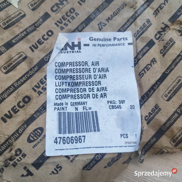 Sprężarka powietrza Wabco 47606967 case maxxum