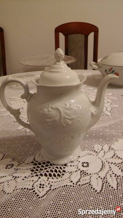 Biały porcelanowy dzbanek porcelana cudo Gdańsk