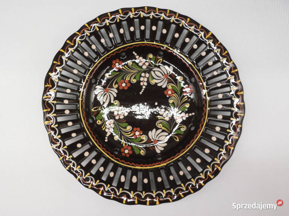 Stara Patera Ceramiczna Ażurowa Węgierski Talerz Porcelana i szkło Raszków