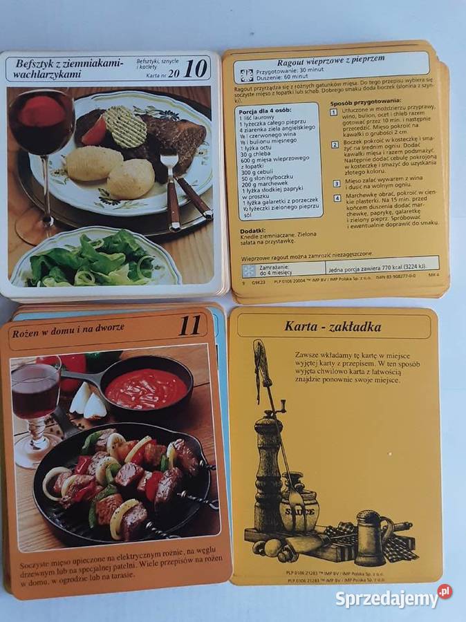 PRZEPISY KULINARNE KARTY Z OKRESU LAT 90 Szczecinek