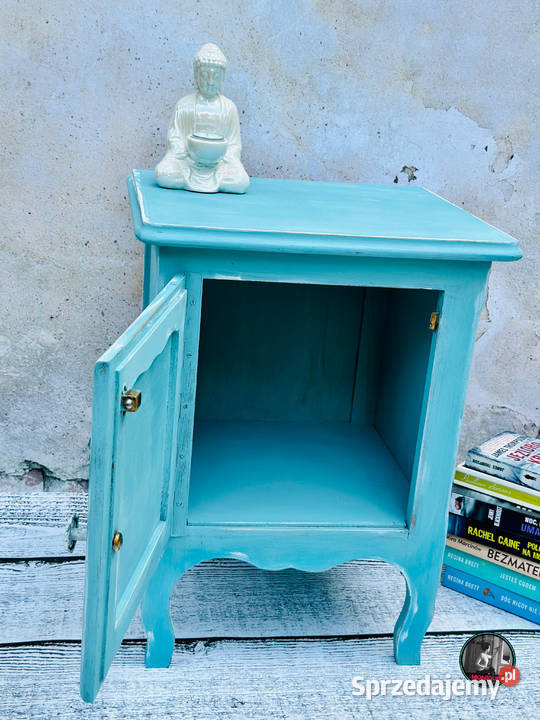 Turkusowa szafka nocna shabby chic Prowansja Jelcz-Laskowice sprzedam