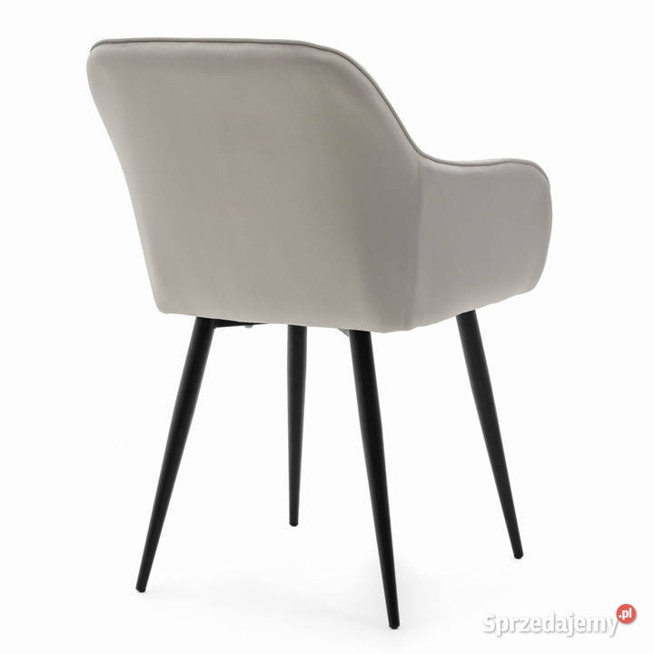 Jasnoszare Krzesło Tapicerowane Lago Wysyłka 24H 60cm Tarchały Małe