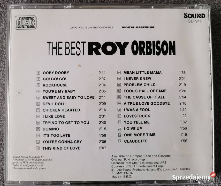 ROY ORBISON THE BEST CD Idealna Nowa żadnej sprzedam