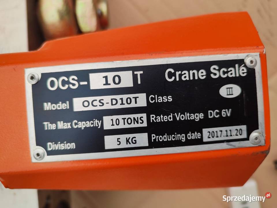 Waga suwnicowa hakowa 10 t CRANE SCALE OCS10T Zielęcice
