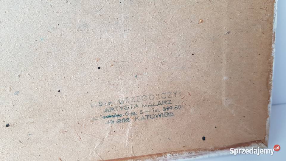 Obraz olejny w ramie Zima w górach Lidia Dąbrowa Górnicza