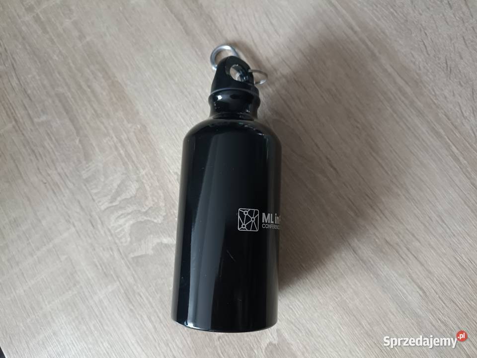 Butelka aluminiowa 400 ml czarny Butelki, bidony i lunch boxy pomorskie sprzedam