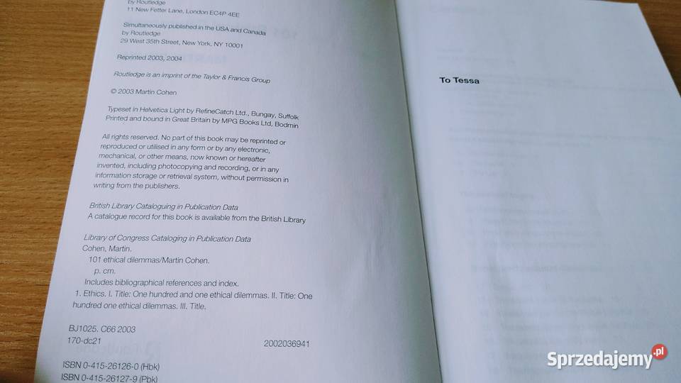 101 ethical dilemmas Martin Cohen 2004
