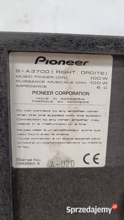 PIONEER SA3700 kolumny audio Poznań