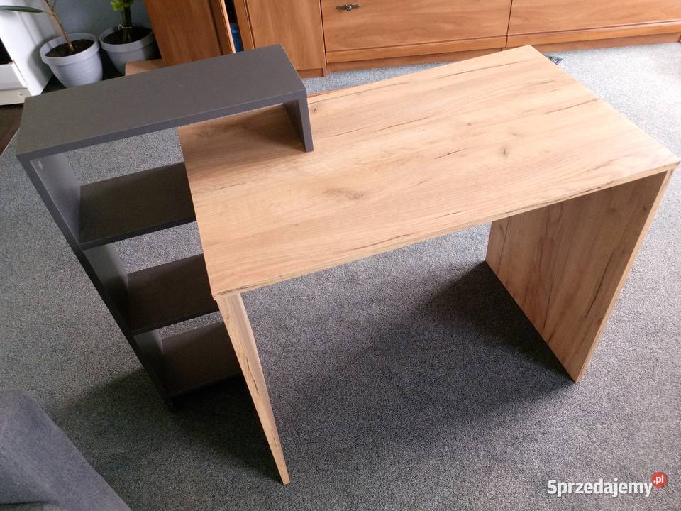 Biurko PACO 4 z regałem Agata Meble dąb craft Gdańsk