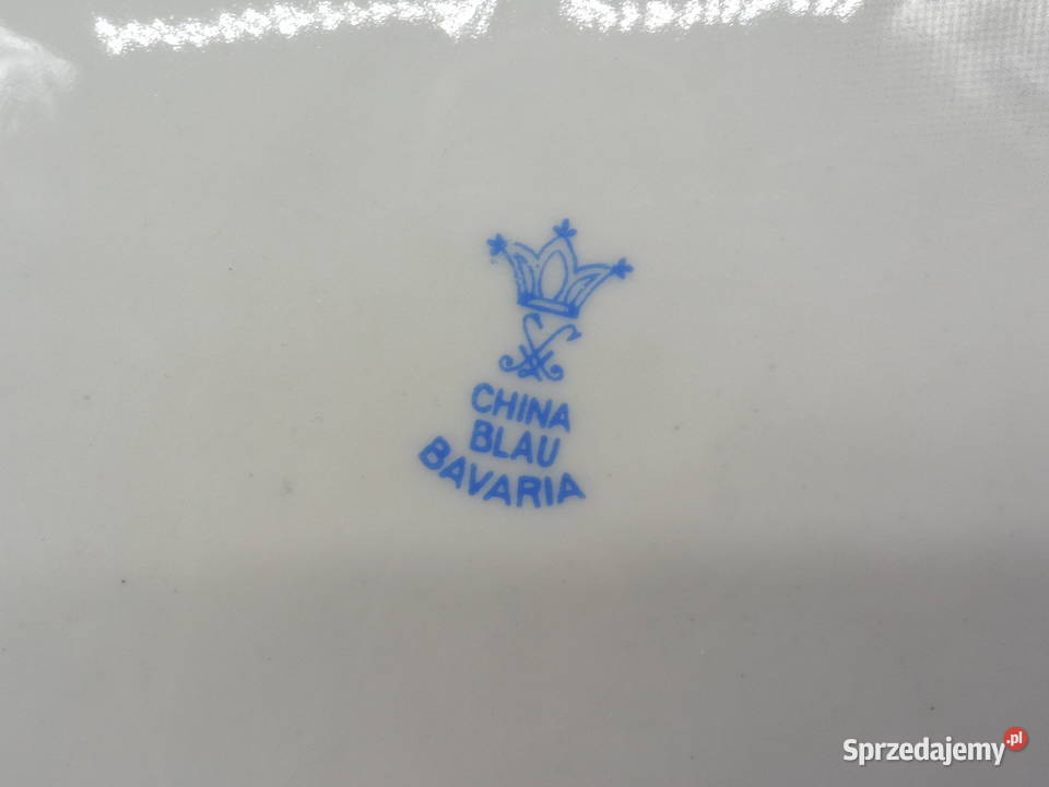 Patera Talerz do ciasta CHINA BLAU BAVARIA Antyk Porcelana i szkło Raszków