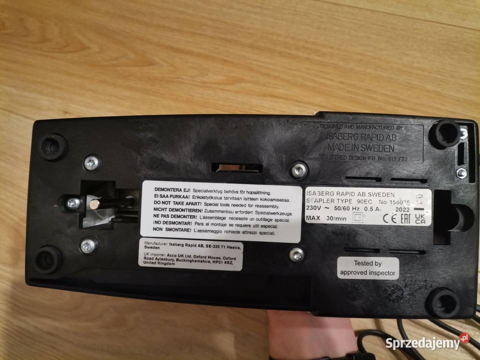 Szybki zszywacz elektryczny Rapid 90EC Pozostałe