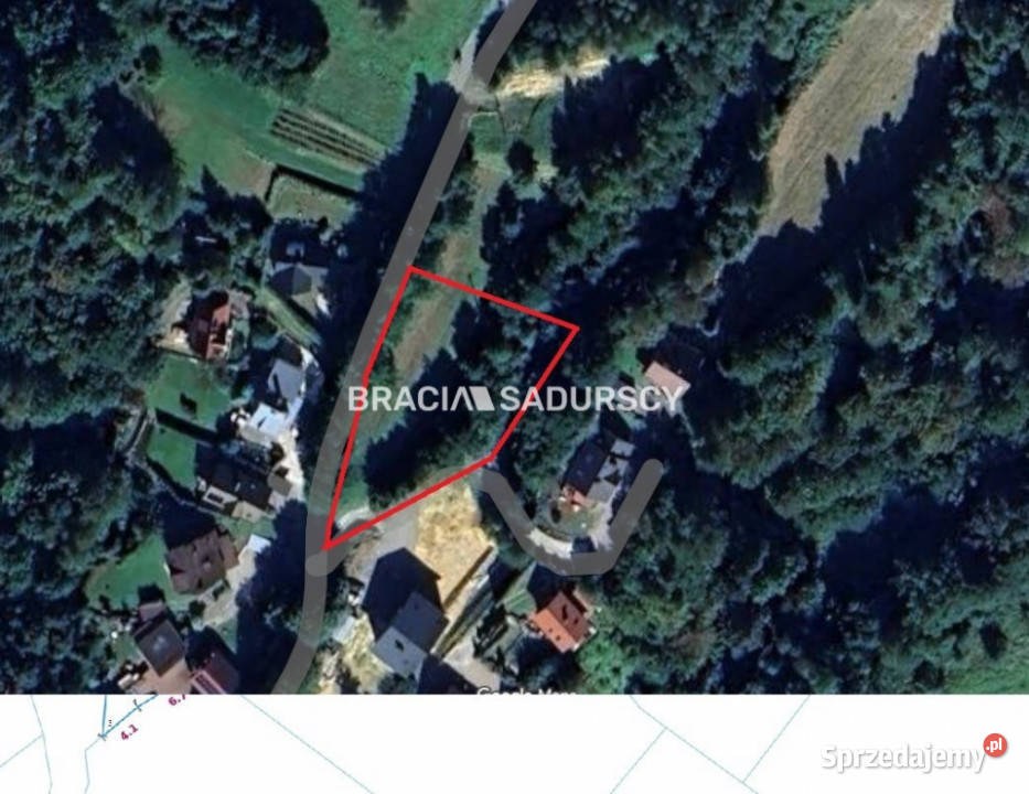 Grunt 1600 metrów Pcim małopolskie