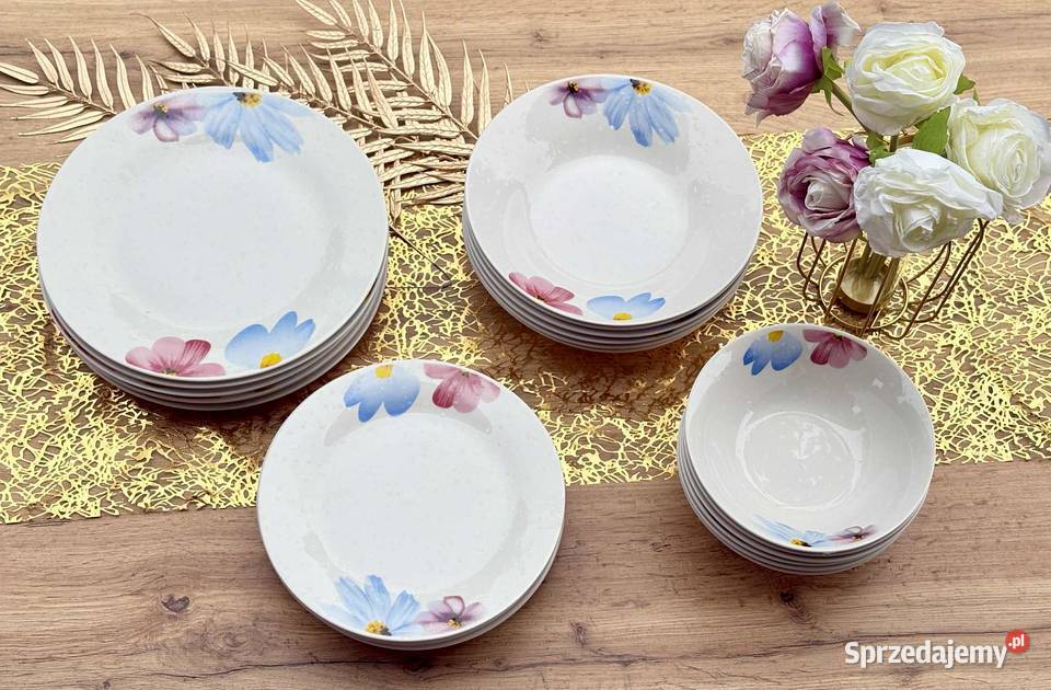 189 Serwis obiadowy 24 elementy Stokrotki Serwisy Zabrze