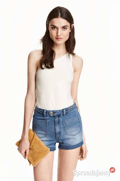 Biały top hm xs 34 cold shoulder asymetryczna Toruń sprzedam