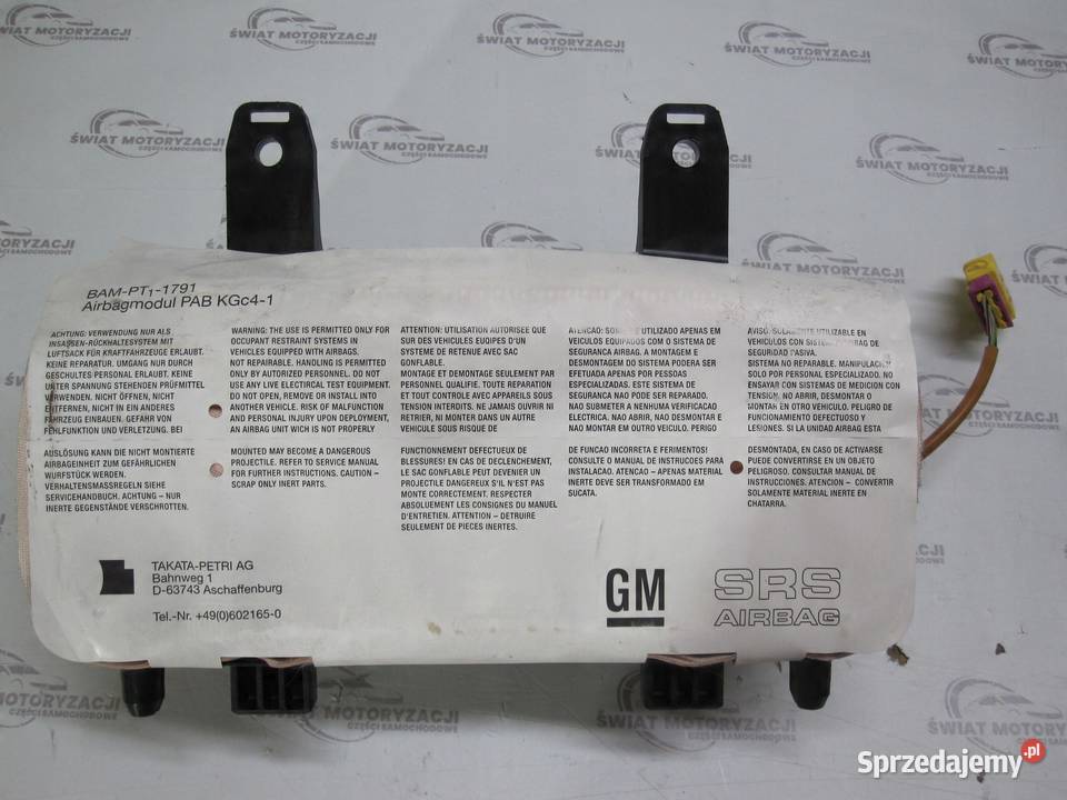 MERIVA B 11r AIRBAG pod pasażera 13250506 Poduszki powietrzne