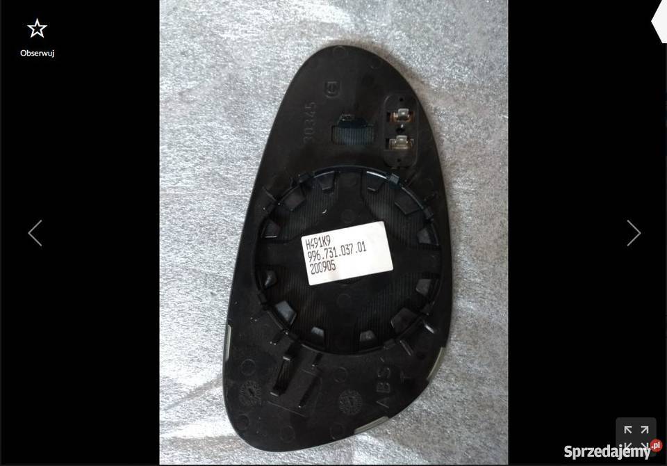 Wkład lusterka lewy Porsche Boxster 911 996 986 Pilzno sprzedam