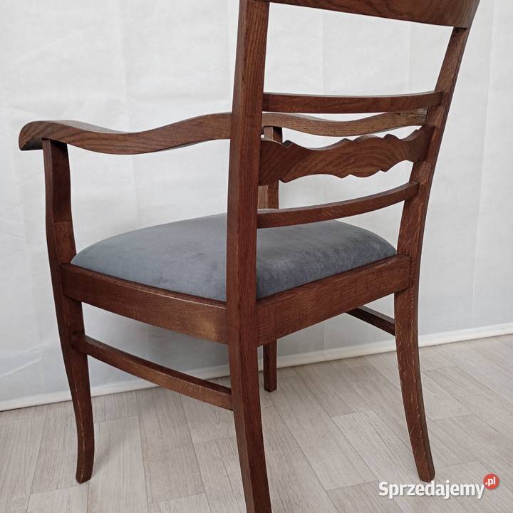 Niemiecki fotel dębowy w stylu secesyjnym Puszczykowo