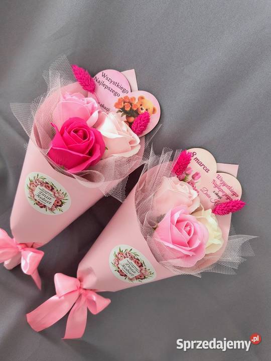 Bukiecik róże mydlane z magnesem Dzień Kobiet Milonki