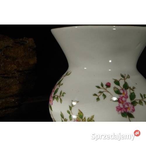 Bogucice wazon porcelanowy kwiaty złocenie