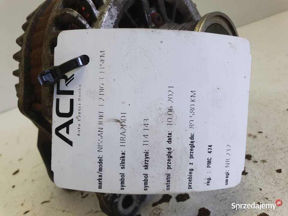 ALTERNATOR Nissan Juke I F15 lift 12 DiGT Chełm