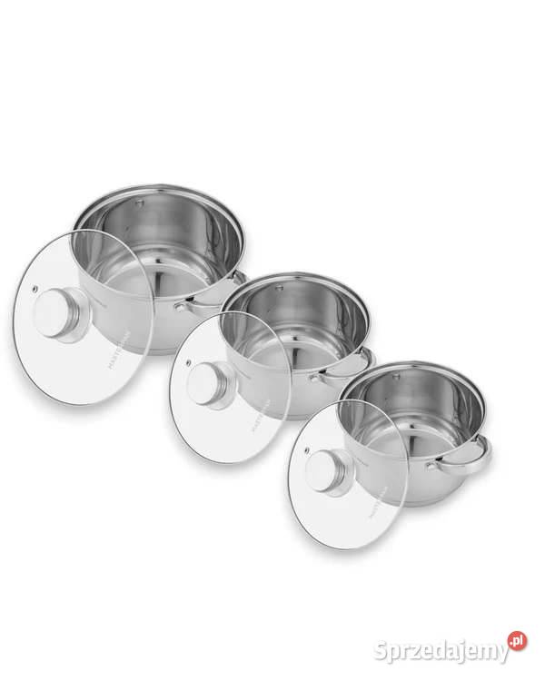 Garnki małe nierdzewne Masterpan 6 małopolskie Kraków sprzedam