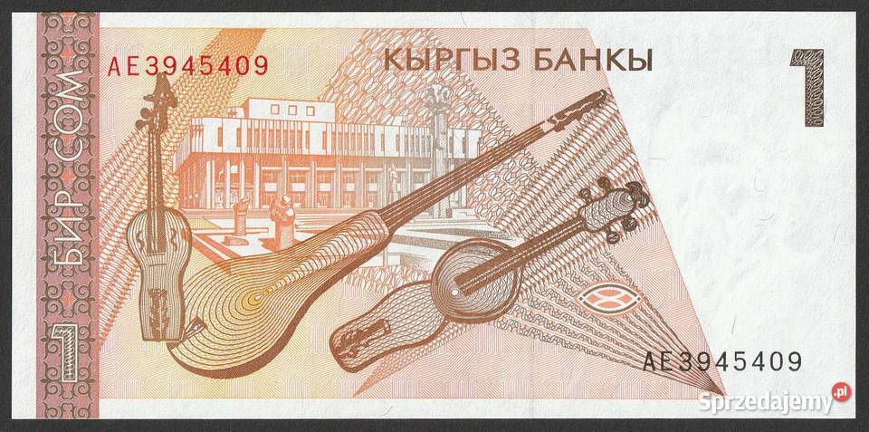 KIRGISTAN 1 SOM 1999 UNC Łódź